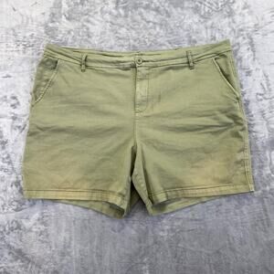 KUT From The Kloth Women's Trouser Shorts Size 24W Green Chino Shorts Summer